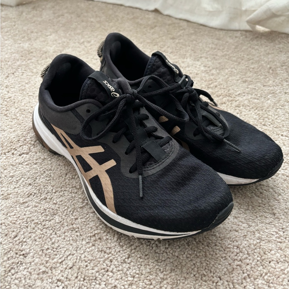 Black and Gold ASICS